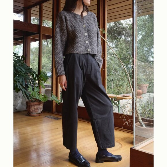 First Rite Ana Crop Trouser Black Twill - Picture 4 of 6